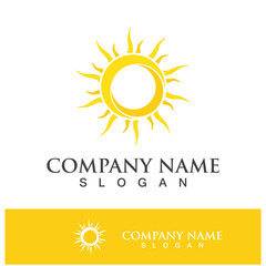 Creative sun concept logo illustration