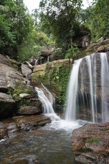 Fototapeta na wymiar waterfall in the woods long exposure