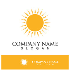 Creative sun concept logo illustration