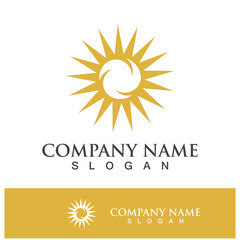 Fototapeta premium Creative sun concept logo illustration