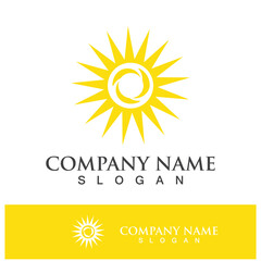 Fototapeta premium Creative sun concept logo illustration