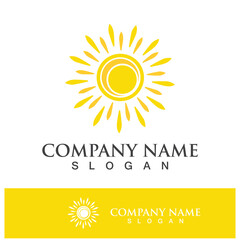 Creative sun concept logo illustration