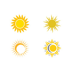 Creative sun concept logo illustration