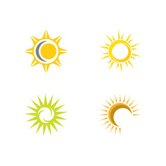 Creative sun concept logo illustration