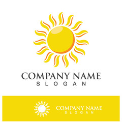 Creative sun concept logo illustration