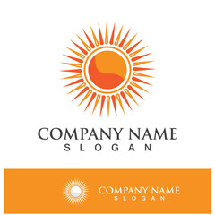 Creative sun concept logo illustration