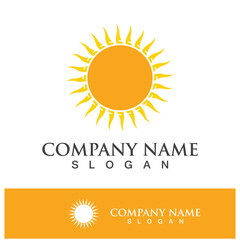 Creative sun concept logo illustration