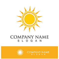 Creative sun concept logo illustration