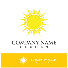 Creative sun concept logo illustration