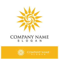 Creative sun concept logo illustration