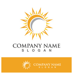 Fototapeta premium Creative sun concept logo illustration