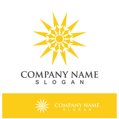 Creative sun concept logo illustration