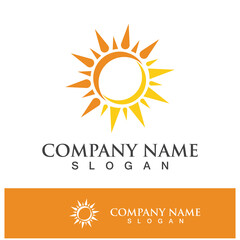 Creative sun concept logo illustration