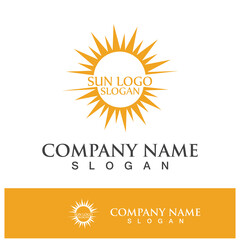 Creative sun concept logo illustration