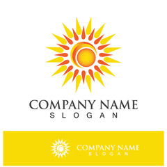 Creative sun concept logo illustration