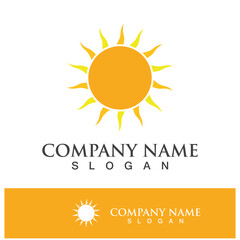Creative sun concept logo illustration