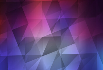 Light Blue, Red vector gradient triangles texture.