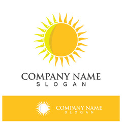 Creative sun concept logo illustration