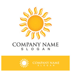 Creative sun concept logo illustration