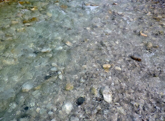 Mountain river close up texture