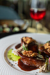 liver in sauce on the table