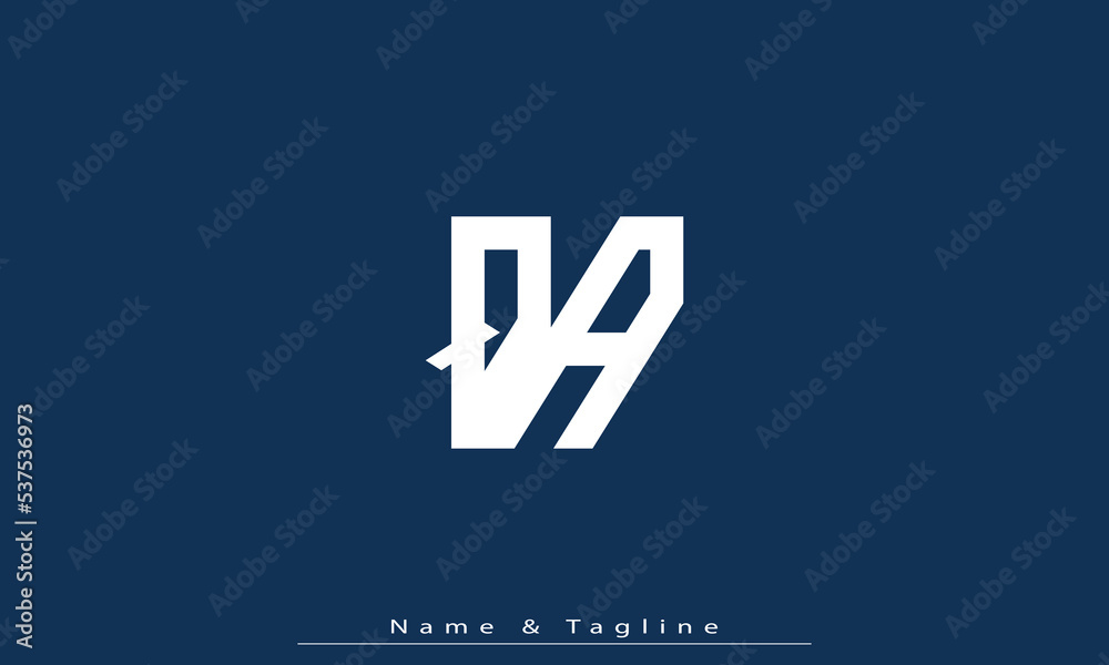 Fototapete alphabet letters initials monogram logo qa , aq