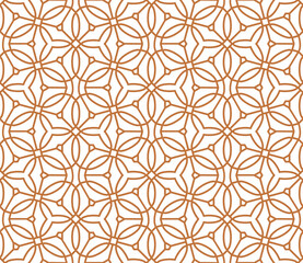 Fototapeta premium Vector abstract oriental pattern. gold line with Arabic ornaments. Patterns, backgrounds and wallpapers for your design. Textile ornament. Vector illustration.