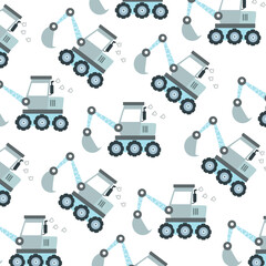Seamless pattern with construction car perfect for wrapping paper