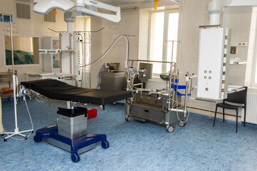 Hemodialysis room equipment.Blood replasement.