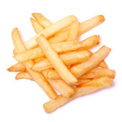 French fries potatoes isolated on white background