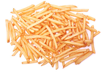 French fries potatoes isolated on white background