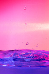 pink water splash
