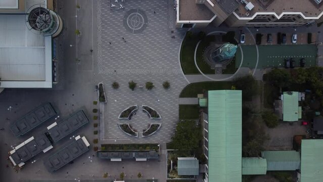 Drone view of modern buildings in Basildon, England