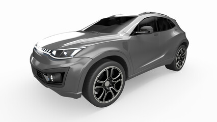 Fototapeta premium 3d rendered fictional car illustration of a generic suv