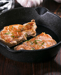 sirloin fried with rosemary and herbs