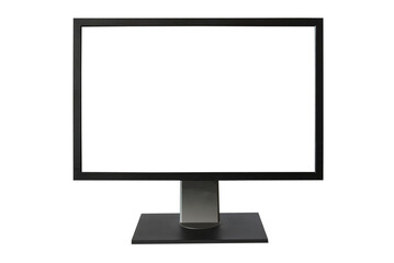 TV monitor with empty screen in PNG isolated on transparent background
