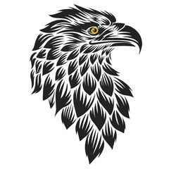 eagle head on white background