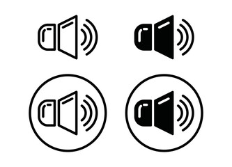 Audio speaker volume sound icon vector.  Audio device for app or website symbol illustration. headphone sign silhouette.