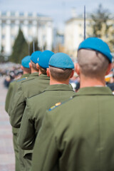 young Russian paratroopers at parade - 537545910