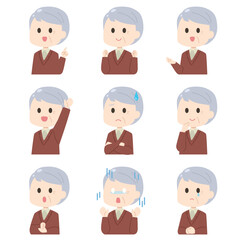 高齢男性　イラスト