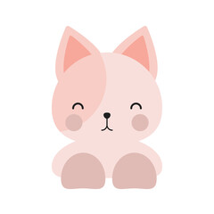 Simple or solid cat doll with front view