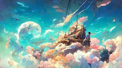 incredible fantastic backdrop, fantasy landscape, beautiful abstract landscape, wallpaper texture 3d render