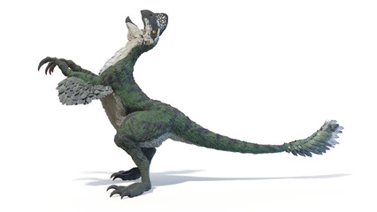 3d rendered dinosaur illustration of the Oviraptor