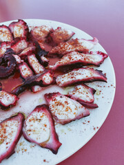 Spicy Pulpo Gallego dish for lunch