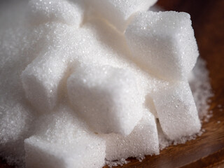 Sugar on a white background. Junk food concept.