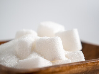 Sugar on a white background. Junk food concept.