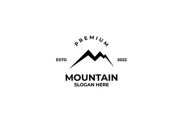 Mountain or hill logo design vector template