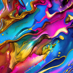 Abstract luxury fluid art. Digital painting. Acrylic art and ink in water imitation. Fashion trendy abstract background. Rich art texture. Marble.