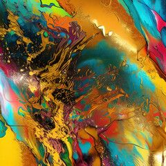 Abstract luxury fluid art. Digital painting. Acrylic art and ink in water imitation. Fashion trendy abstract background. Rich art texture. Marble.