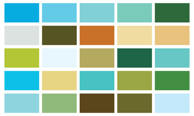 beach color guide vector illustration